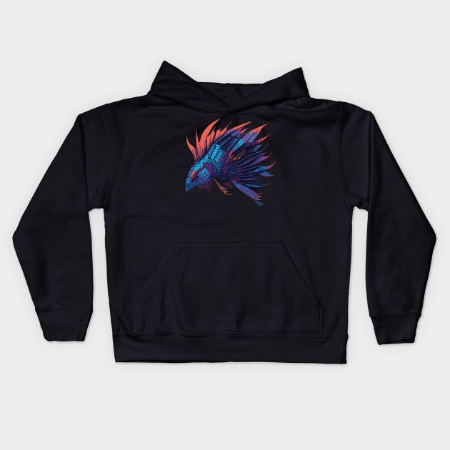 Lion-fish - Colorful Sea Fish Kids Hoodie by SARKAR3.0